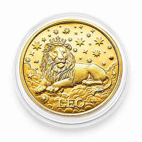 Celestial Zodiac Collection - Lion 24k Gold Coin Collectibles