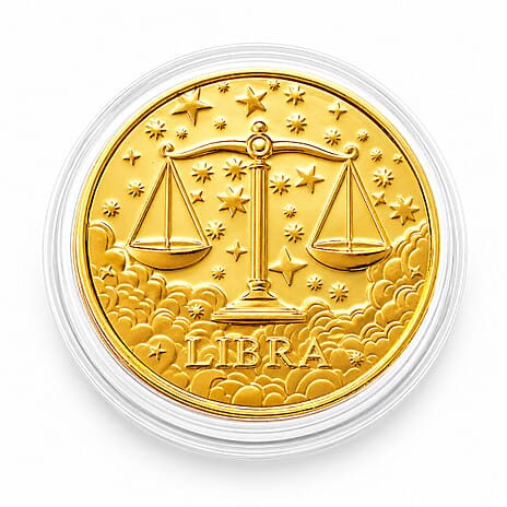 Celestial Zodiac Collection - Libra 24k Gold Coin Collectibles