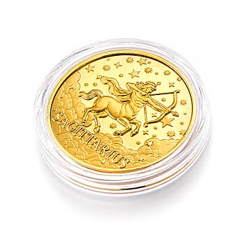 https://tjcuk.sirv.com/Products/85/4/8548679/Celestial-Zodiac-Collection-Sagittarius-24k-Gold-Coin-Collectibles_8548679_2.jpg?w=342&h=342
