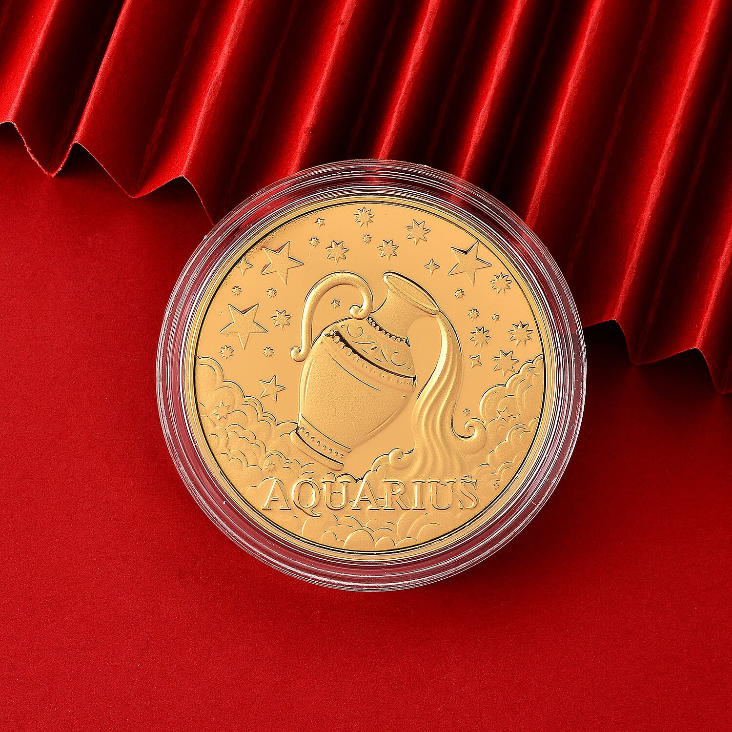 Celestial Zodiac Collection - Aquarius 24k Gold Coin Collectibles