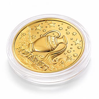 https://tjcuk.sirv.com/Products/85/4/8548681/Celestial-Zodiac-Collection-Aquarius-24k-Gold-Coin-Collectibles_8548681_2.jpg?w=342&h=342