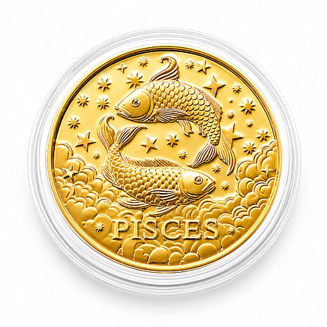 Celestial Zodiac Collection - Pisces 24k Gold Coin Collectibles