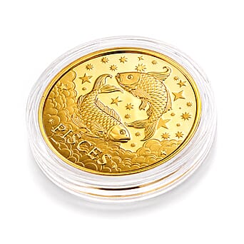 https://tjcuk.sirv.com/Products/85/4/8548682/Celestial-Zodiac-Collection-Pisces-24k-Gold-Coin-Collectibles_8548682_2.jpg?w=342&h=342