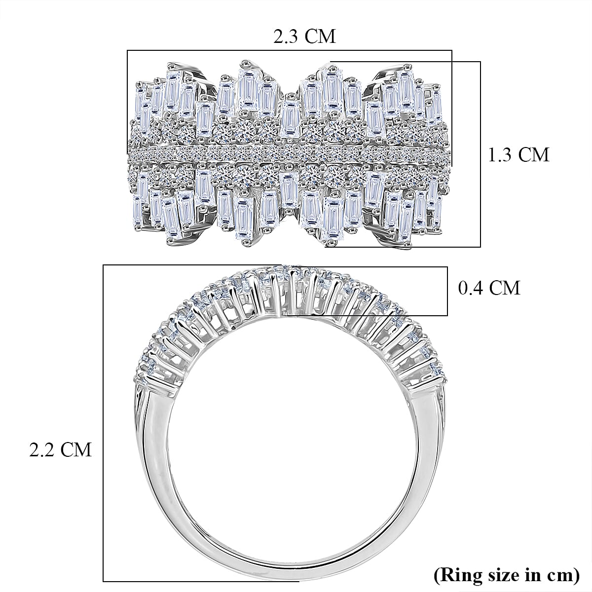 Luxuriant - Lab Grown Diamond (SI-G-H) Cluster Ring in Rhodium Overlay Sterling Silver 1.50 Ct.
