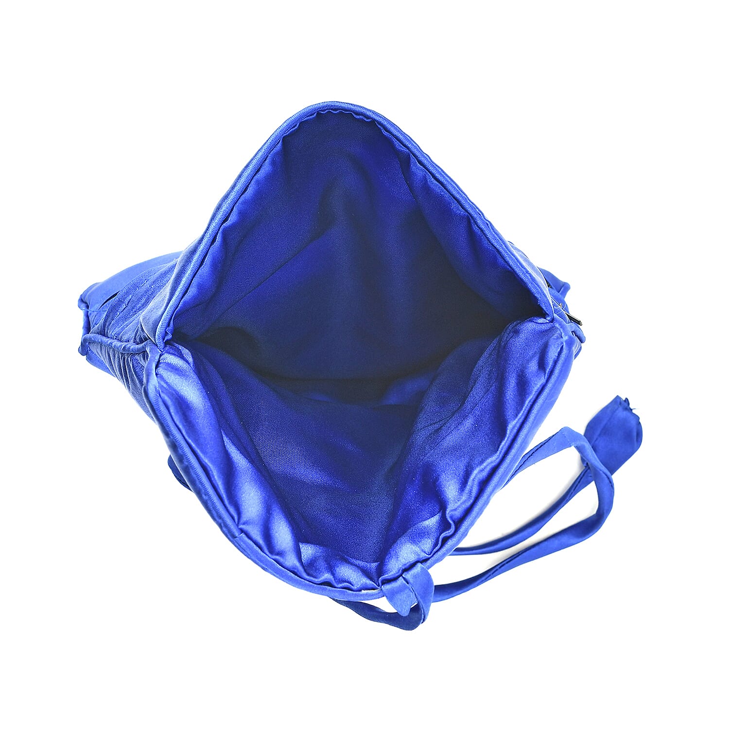 Embroidered Travel Jewellery Roll Organiser - Royal Blue