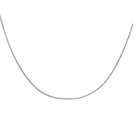 9K White Gold Chain (Size - 18) with Spring Ring Clasp