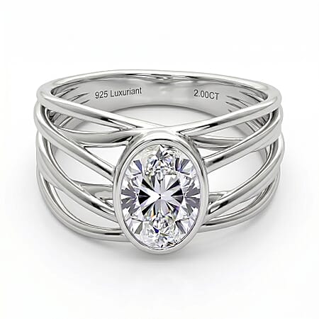 LUXURIANT 2 Ct. Lab Grown Diamond Solitaire Ring in Rhodium Overlay Sterling Silver SGL Certified (SI-G-H) LUXURIANT 2 Ct. Lab Grown Diamond Solitaire Ring in Rhodium Overlay Sterling Silver SGL Certified (SI-G-H)