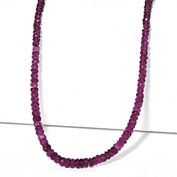 D'Joy - Tanzanite Beads Necklace (Size - 18-2 Ext) in Rhodium Overlay Sterling Silver 70.00 Ct.