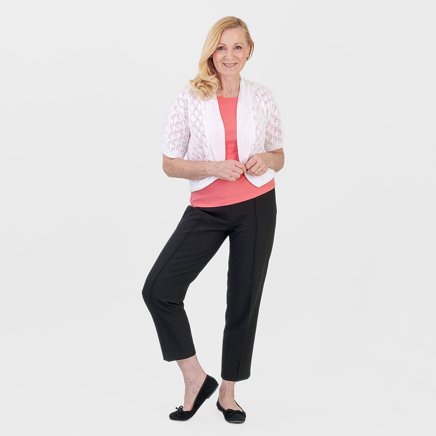 Pure And Natural Acrylic Cardigan (Size - S-M) - White