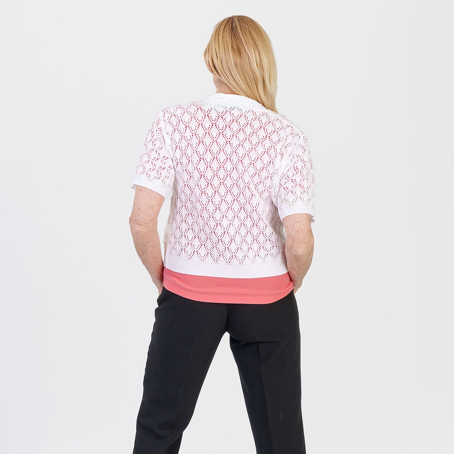Pure And Natural Acrylic Cardigan (Size - S-M) - White