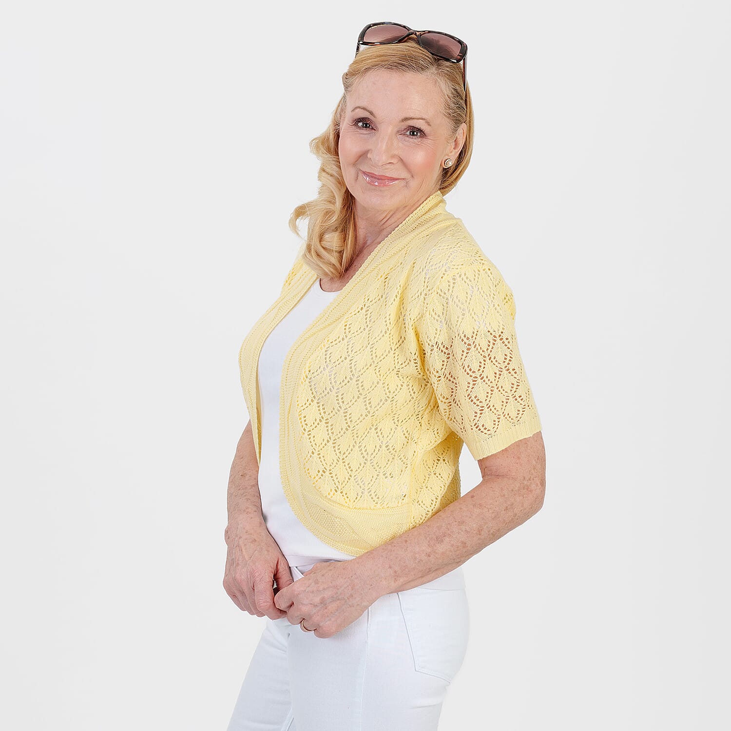 Pure And Natural Acrylic Cardigan (Size - S-M) - Fresh Primrose