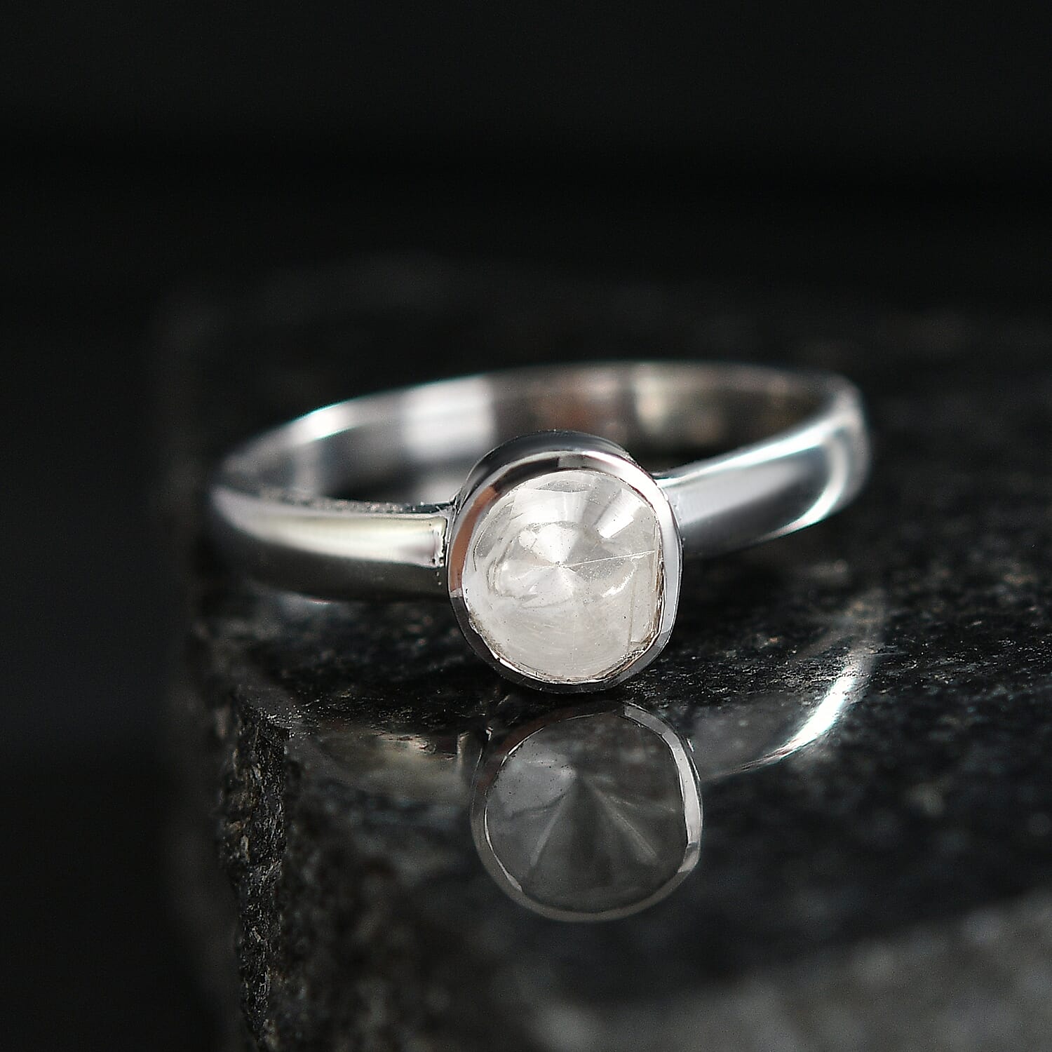 Luxuriant - Lab Grown Diamond Ring in Rhodium Overlay Sterling Silver 0.20 Ct.