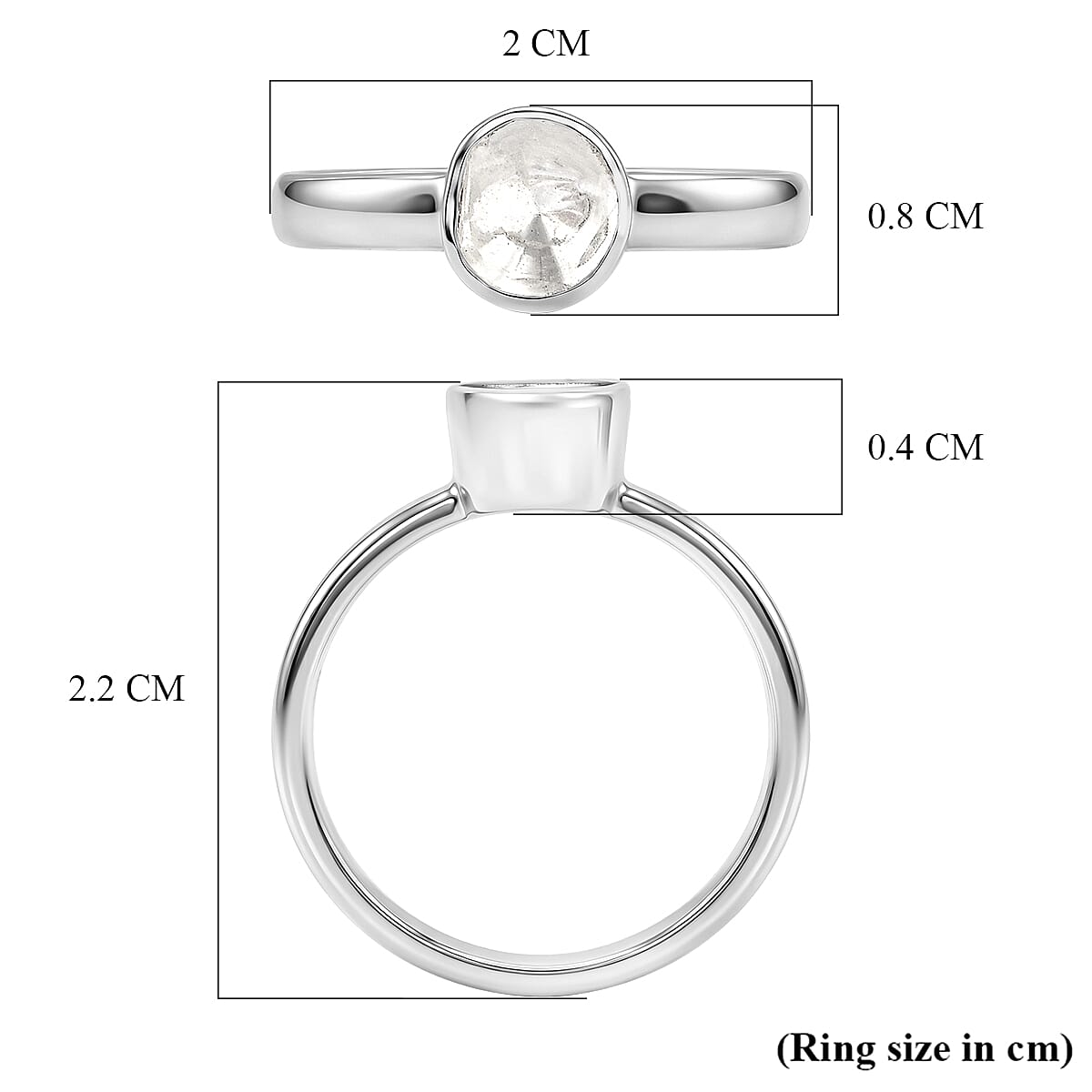 Luxuriant - Lab Grown Diamond Ring in Rhodium Overlay Sterling Silver 0.20 Ct.
