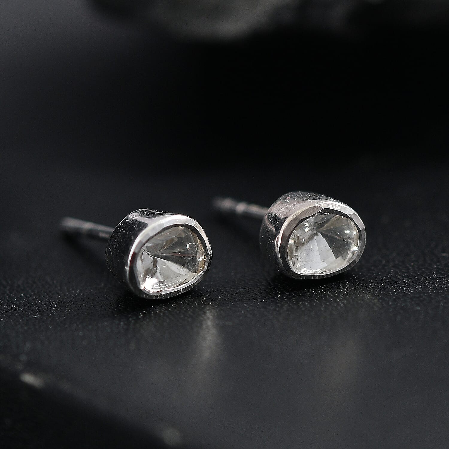 Luxuriant - Lab Grown Diamond Earring with Push Post in Rhodium Overlay Sterling Silver 0.25 Ct.
