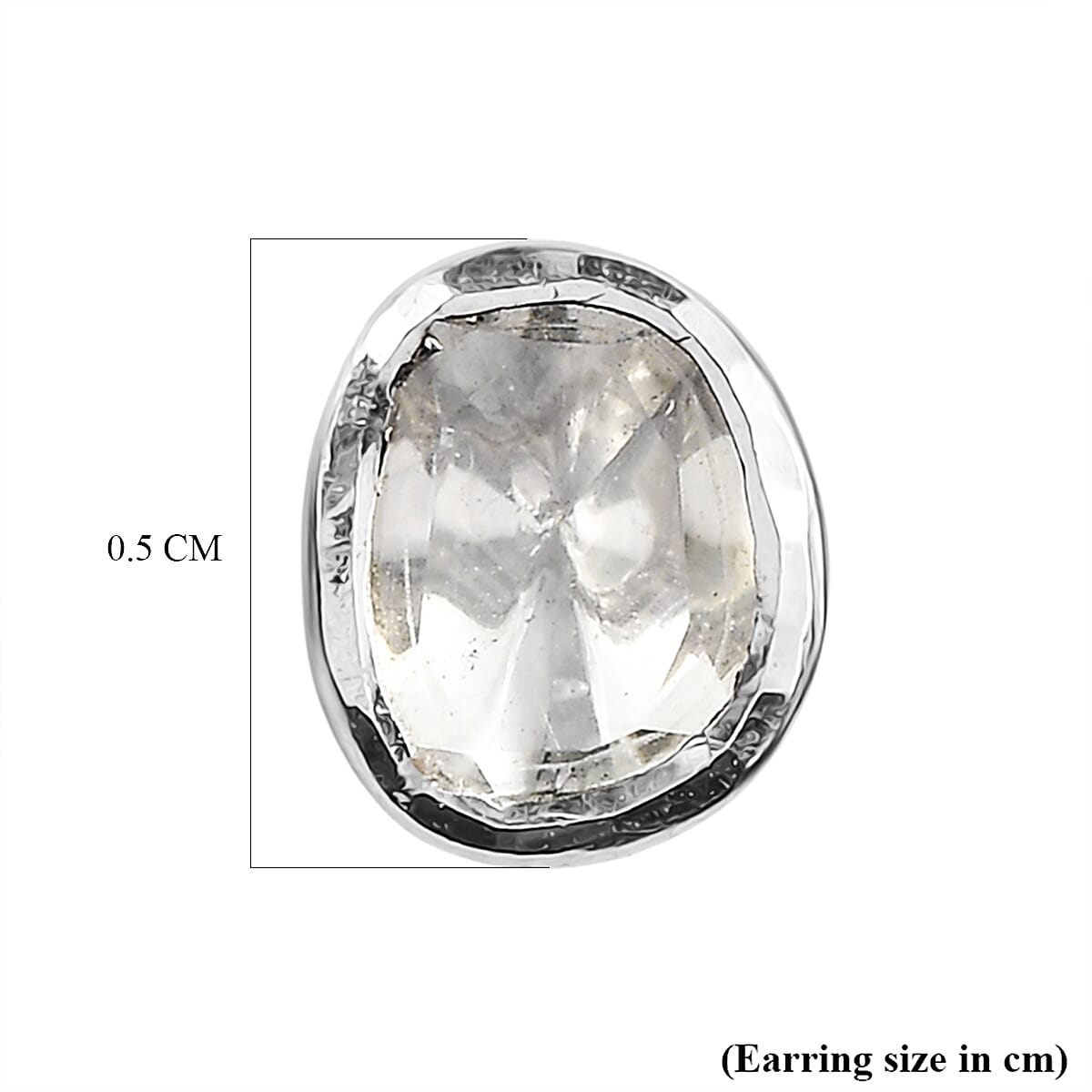 Luxuriant - Lab Grown Diamond Earring with Push Post in Rhodium Overlay Sterling Silver 0.25 Ct.