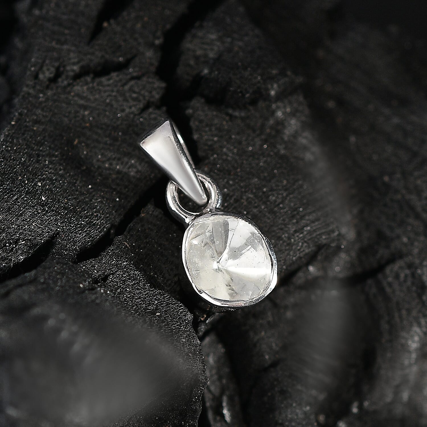 Luxuriant - Lab Grown Diamond Pendant in Rhodium Overlay Sterling Silver 0.20 Ct.