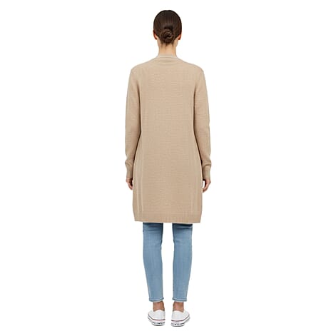 Esprit Womens Lightweight Open Front Cardigan (Size - XXL) - Beige