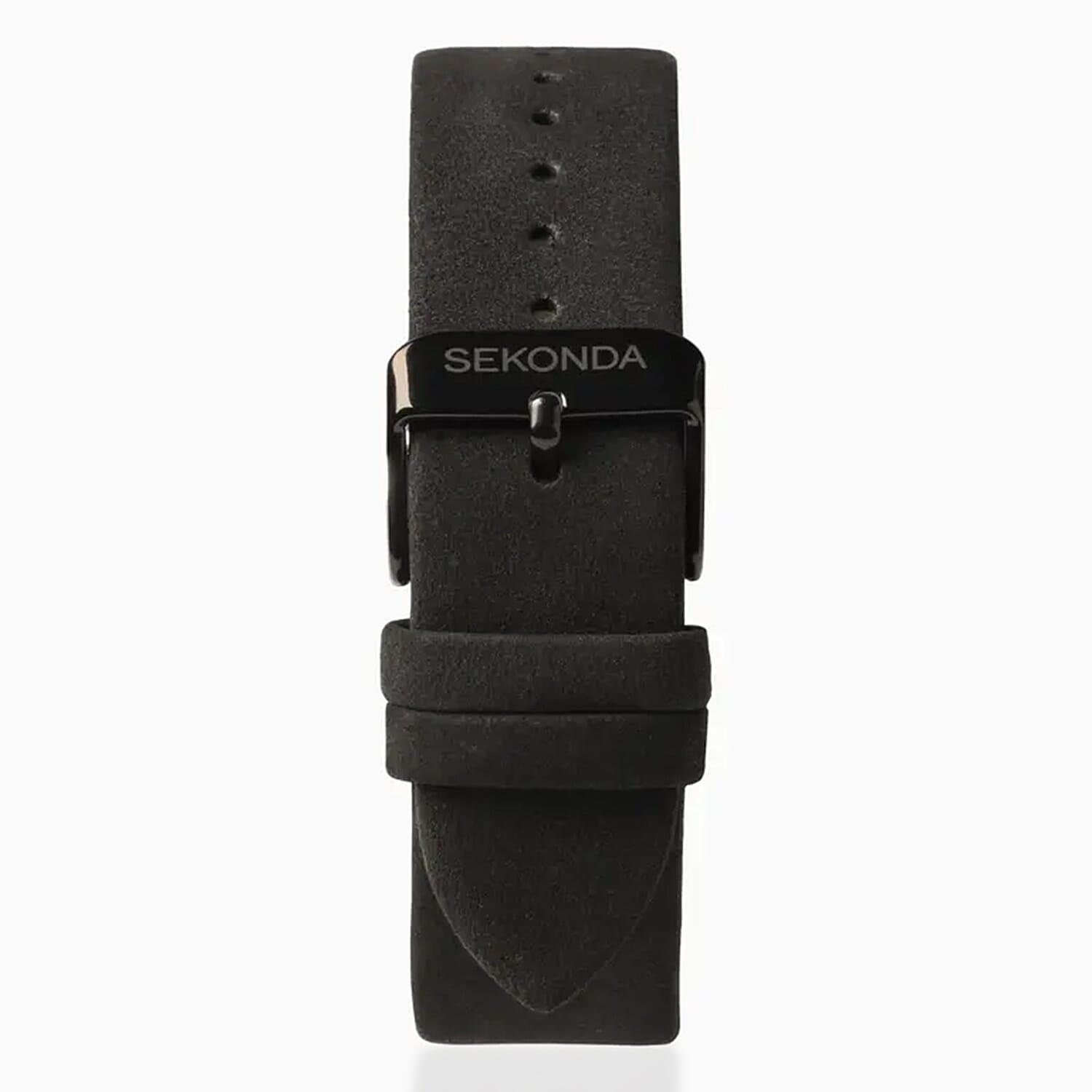 SEKONDA Airborne Quartz Movt. 5ATM WR Black Dial - Black Case Mens Watch with Black Leather Strap