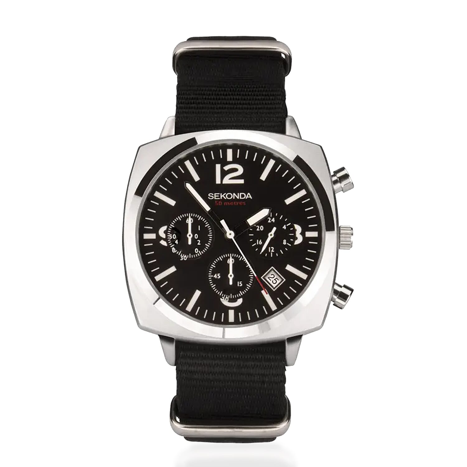 Sekonda Quartz Mens Watch in Leather - Black