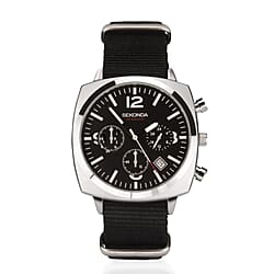 Sekonda Quartz Mens Watch in Leather - Black
