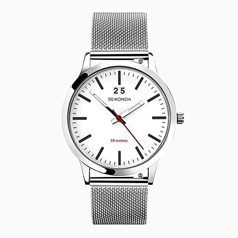 Sekonda Quartz Mens Watch in Stainless Steel - Silver