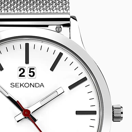 Sekonda Quartz Mens Watch in Stainless Steel - Silver