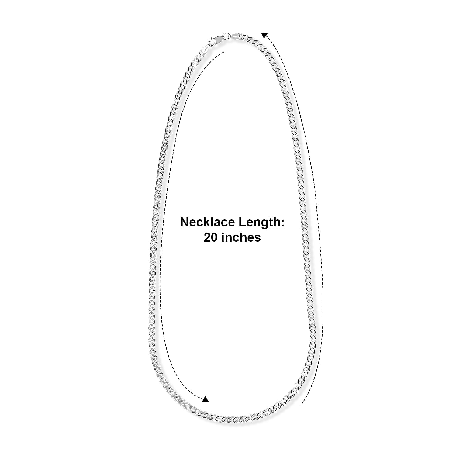 Sterling Silver Nonna Chain (Size - 20) with Lobster Clasp, 8.56 Gms.