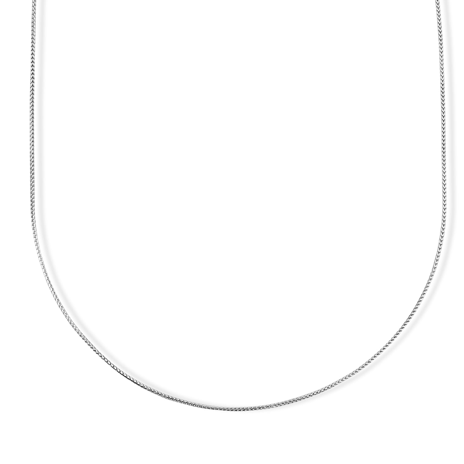 Rhodium Overlay Sterling Silver Franco Chain (Size - 24) with Lobster Clasp