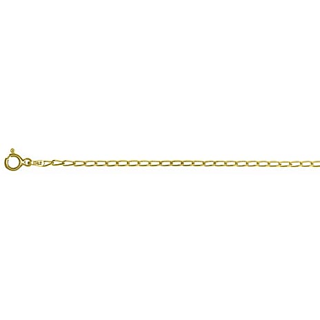Yellow Gold Plated Sterling Silver Grumetta Rada Chain (Size - 18) with Lobster Clasp