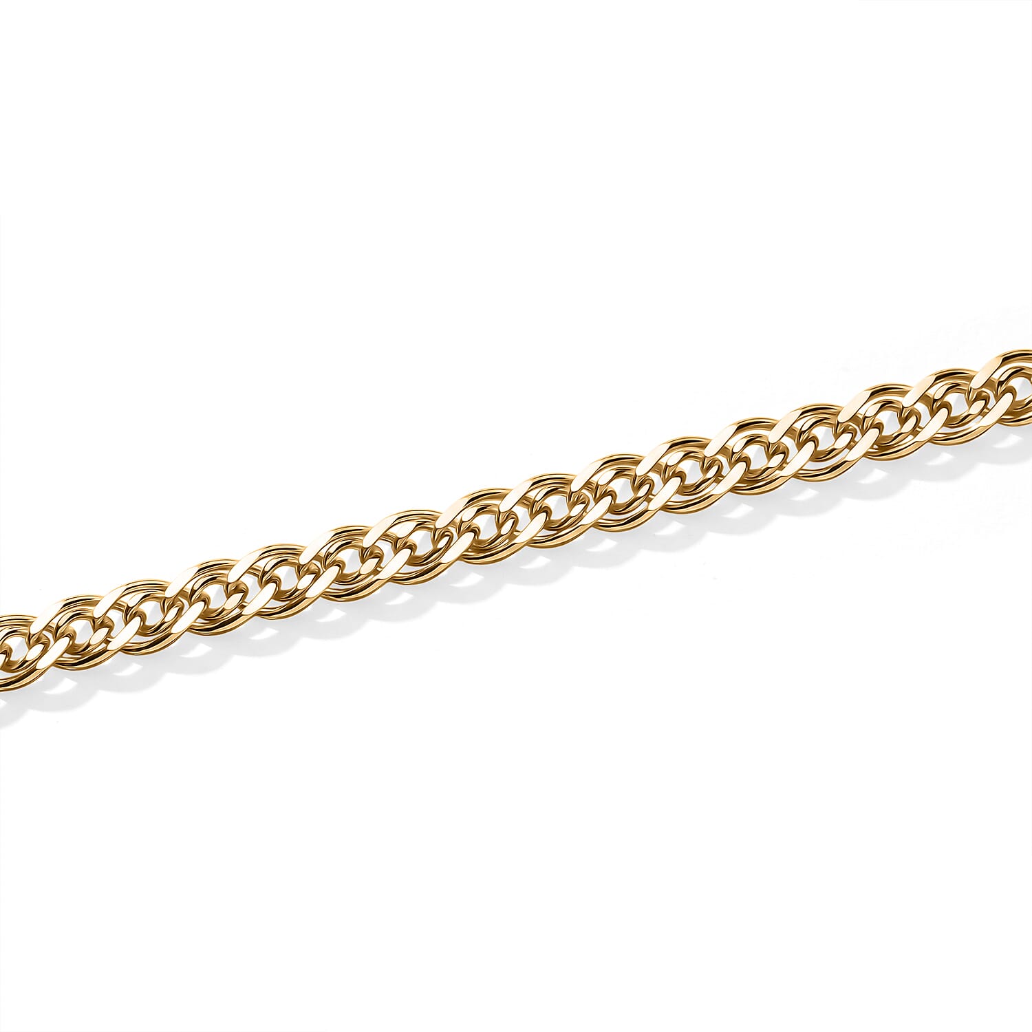 Italian Made-Yellow Gold Plated Sterling Silver Nonna Chain (Size - 20) with Lobster Clasp, 8.56 Gms.