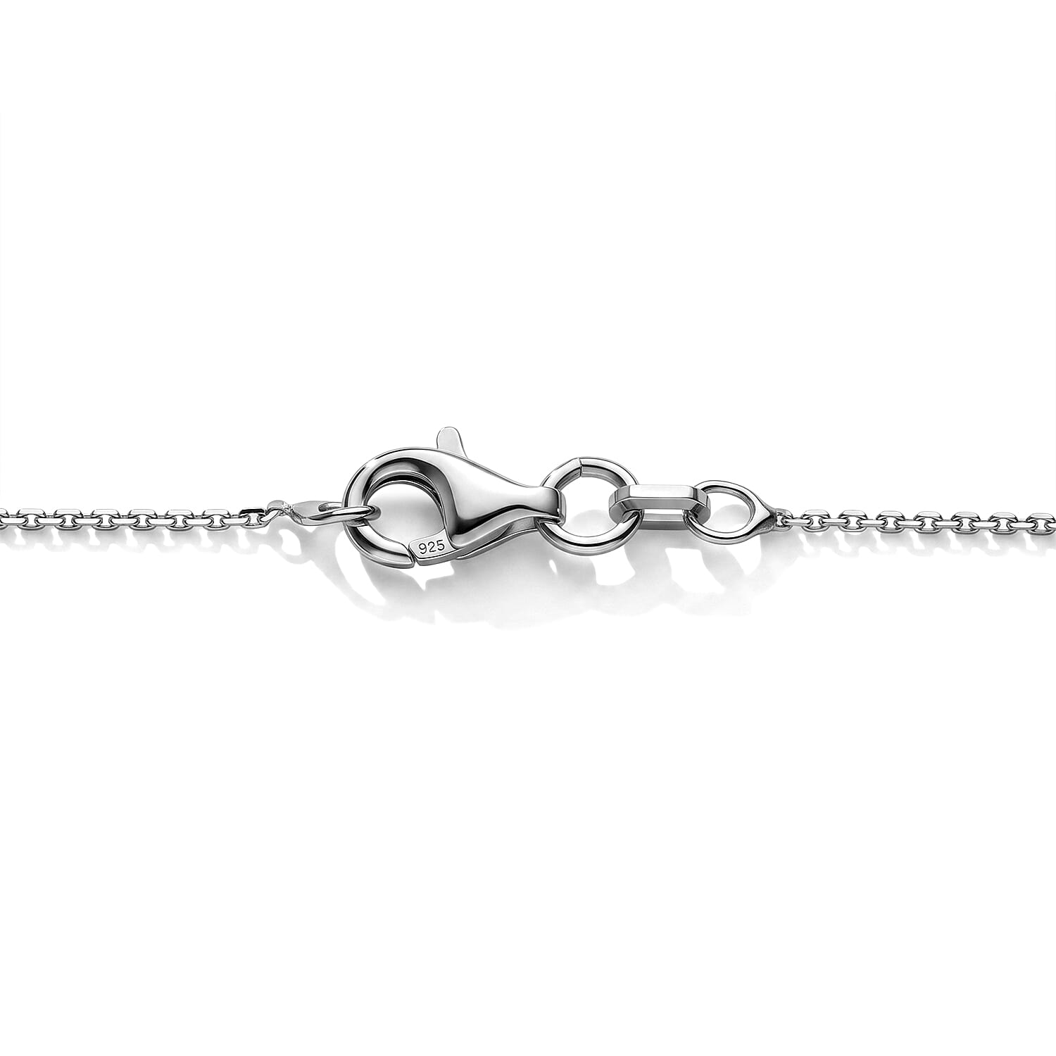 Closeout Deal - Rhodium Overlay Sterling Silver Rolo Chain (Size - 30) with Lobster Clasp