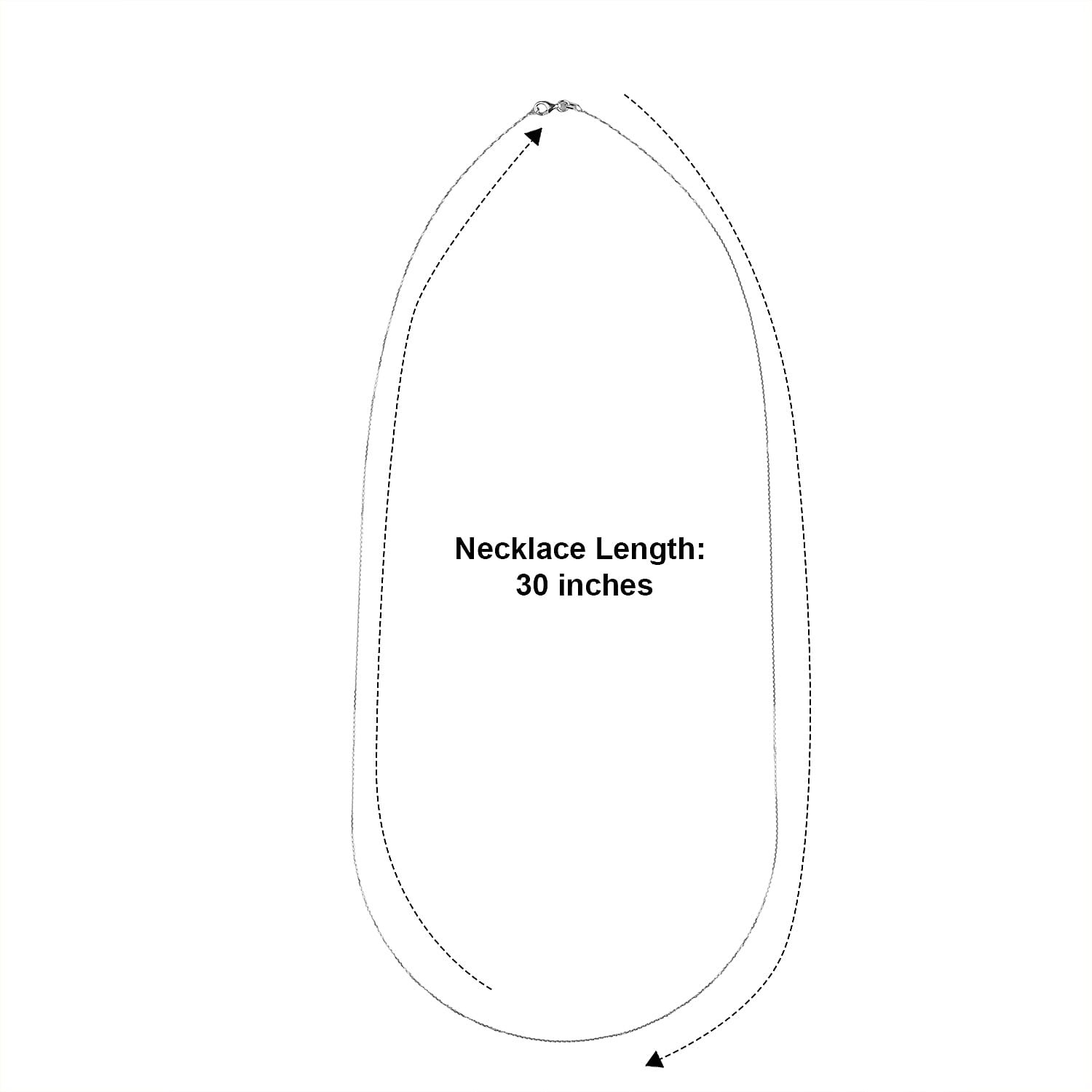 Closeout Deal - Rhodium Overlay Sterling Silver Rolo Chain (Size - 30) with Lobster Clasp