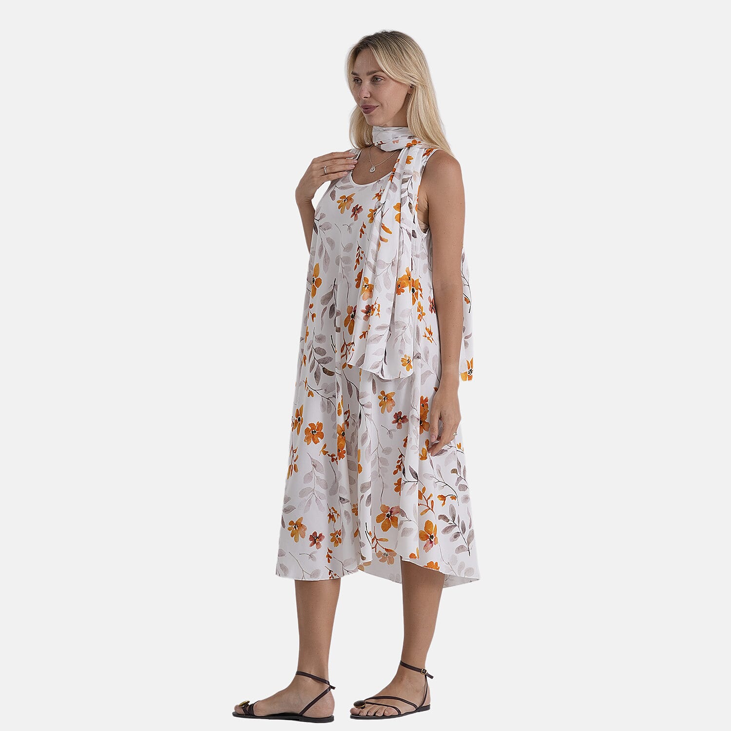 La Marey Patterned Dress (Size - One Size) - Brown
