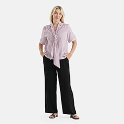 La Marey Striped Blouse