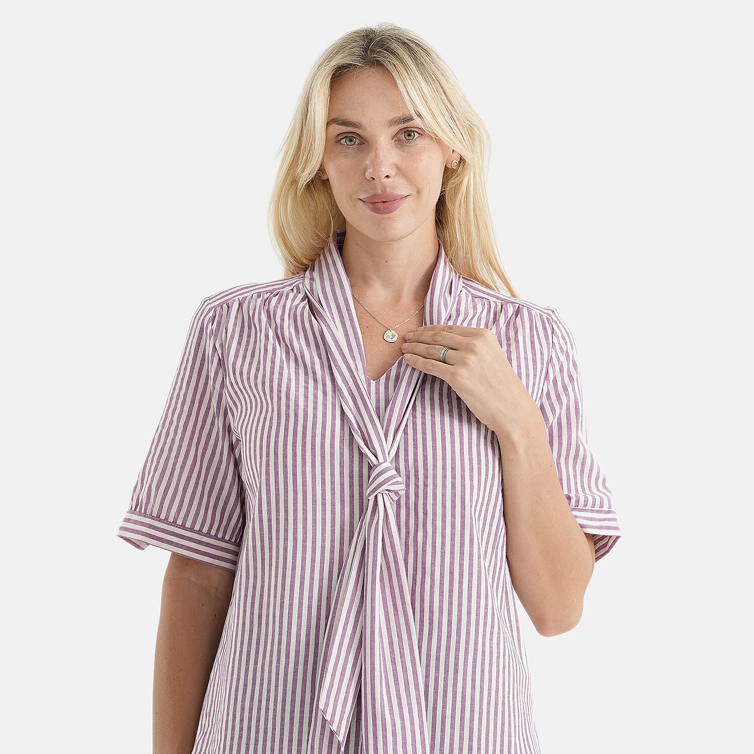 La Marey Striped Blouse