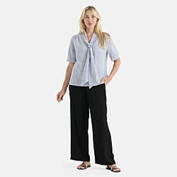 La Marey Striped Blouse