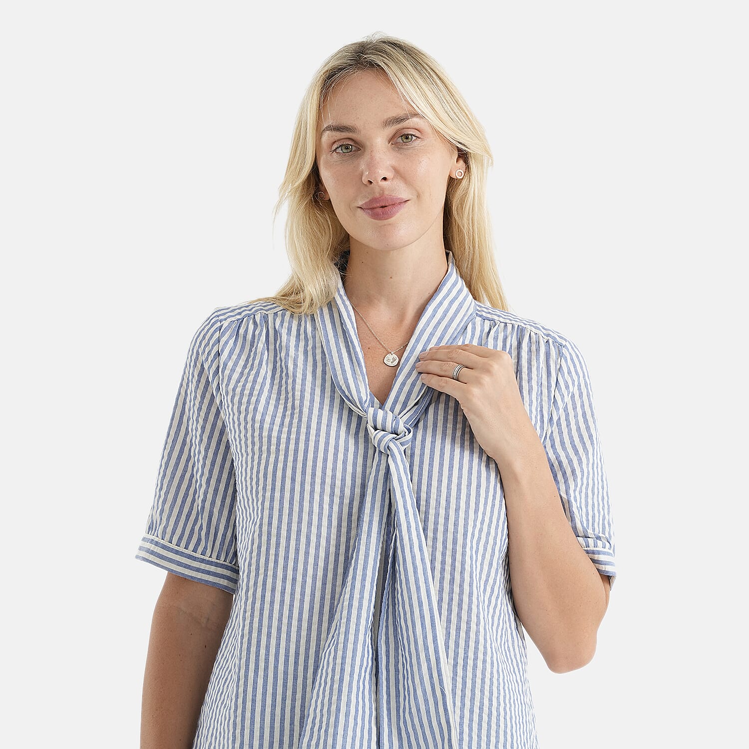 La Marey Striped Blouse