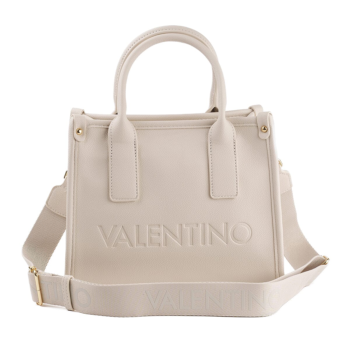 Mario Valentino Leather Small Handbag - Cream