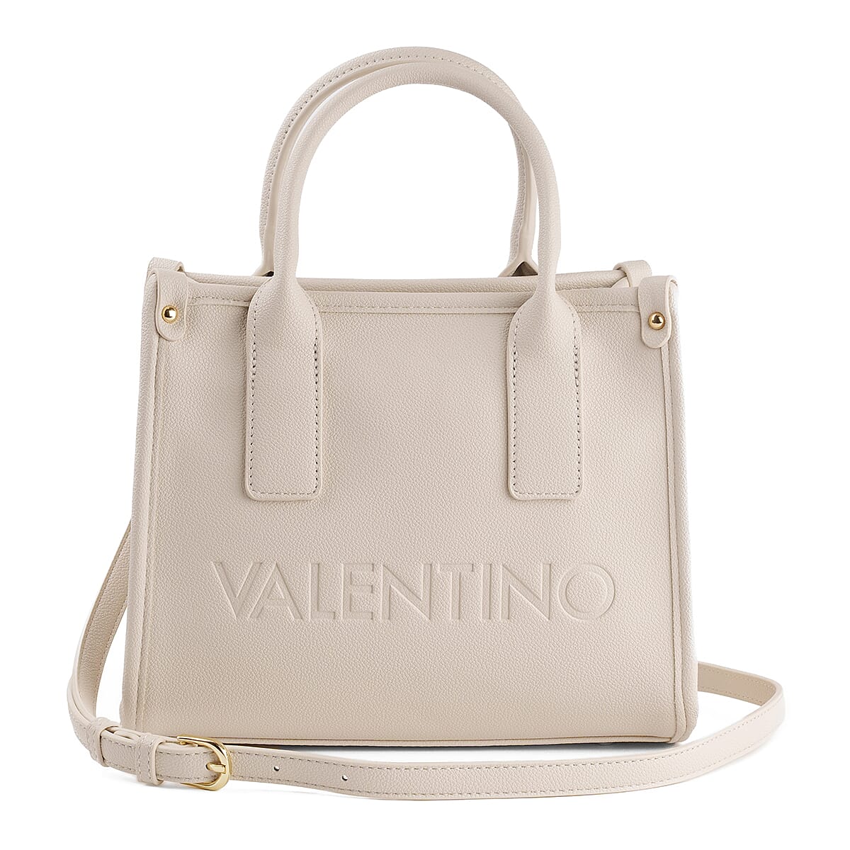 Mario Valentino Leather Small Handbag - Cream