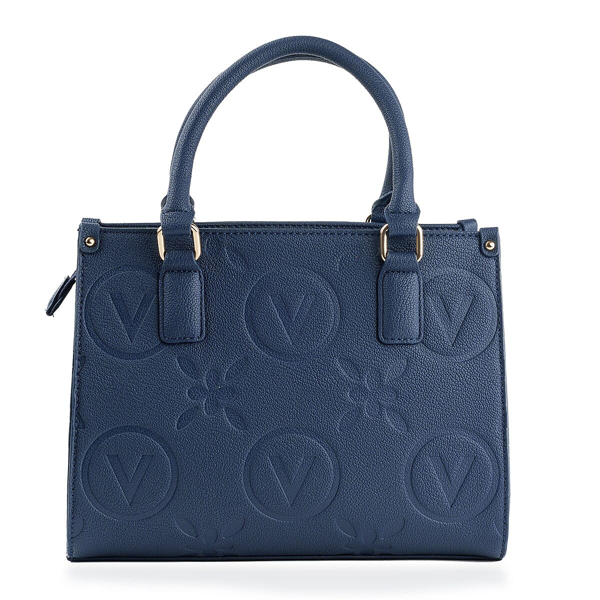 Mario Valentino Embossed Logo Handbag - Navy Blue