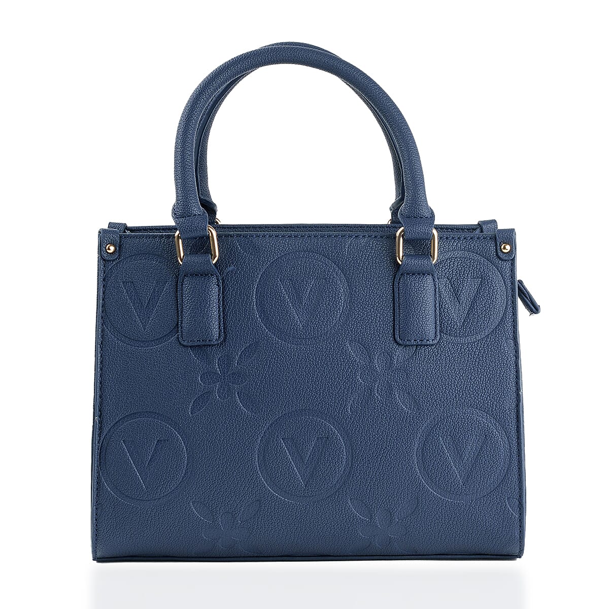 Mario Valentino Embossed Logo Handbag - Navy Blue