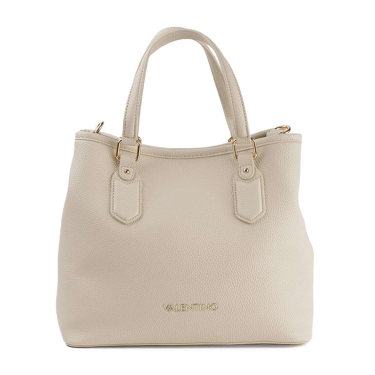 Mario Valentino Leather Handbag - Cream