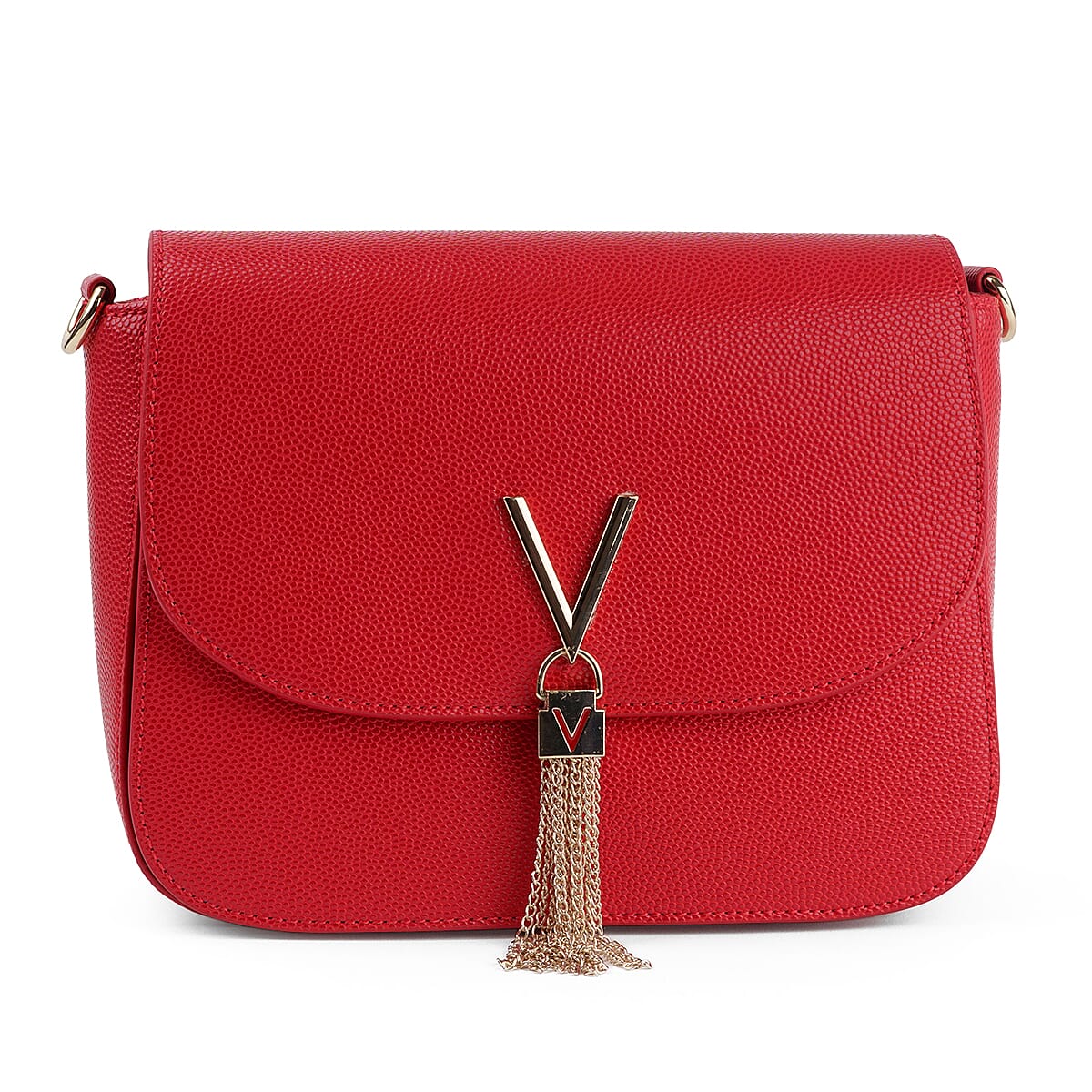Mario Valentino Chain Shoulder Bag - Red