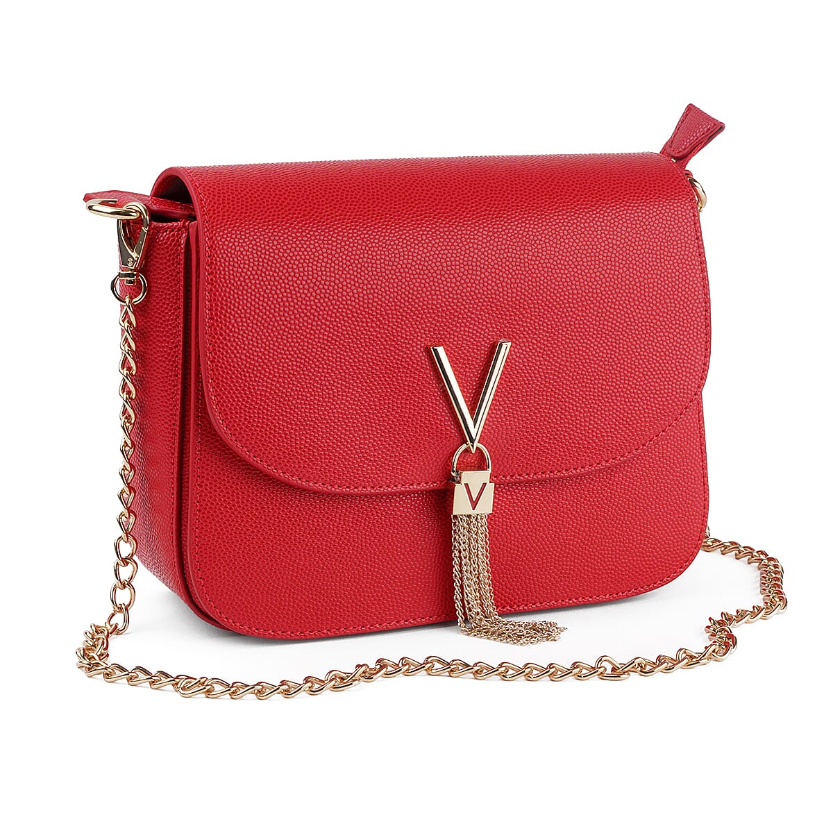 Mario Valentino Chain Shoulder Bag - Red