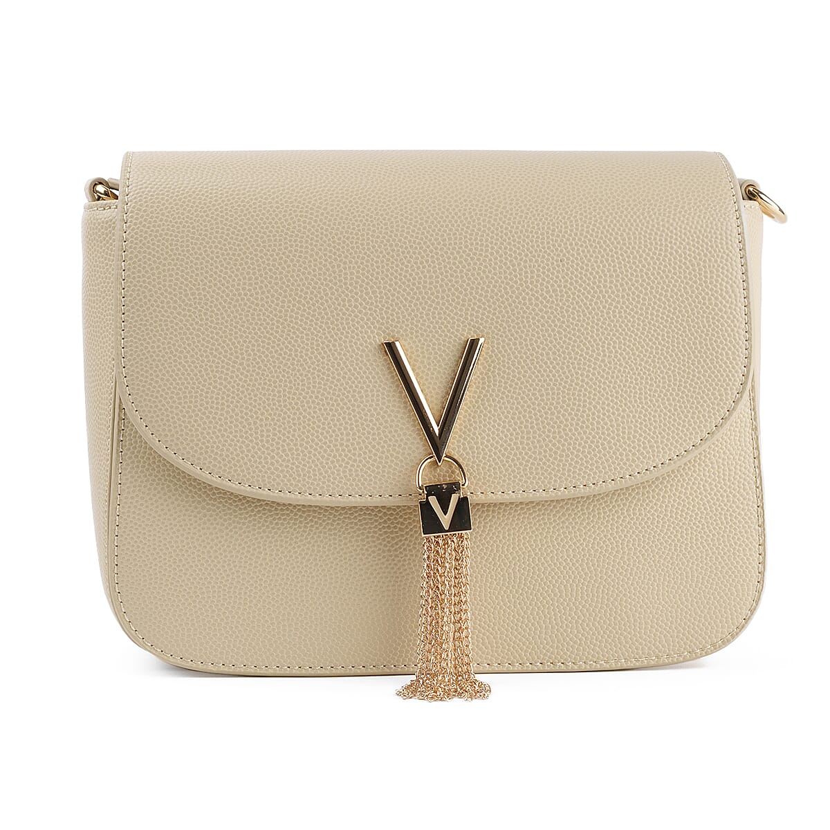 Mario Valentino Chain Shoulder Bag - Cream