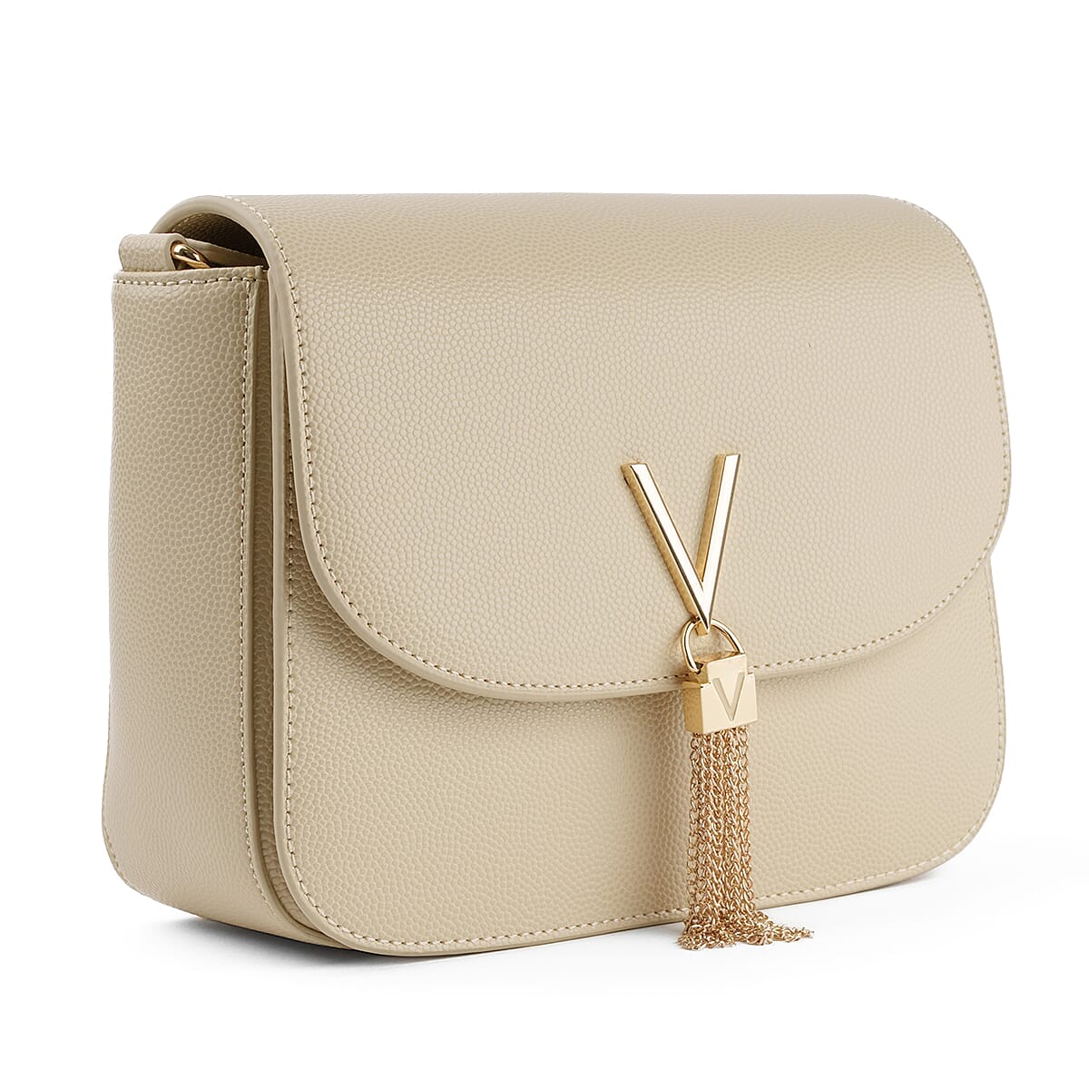 Mario Valentino Chain Shoulder Bag - Cream