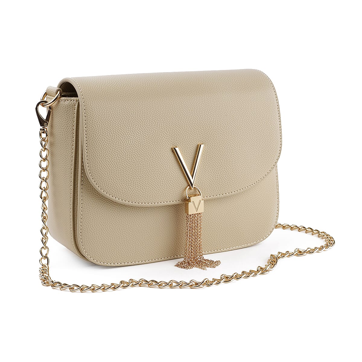 Mario Valentino Chain Shoulder Bag - Cream