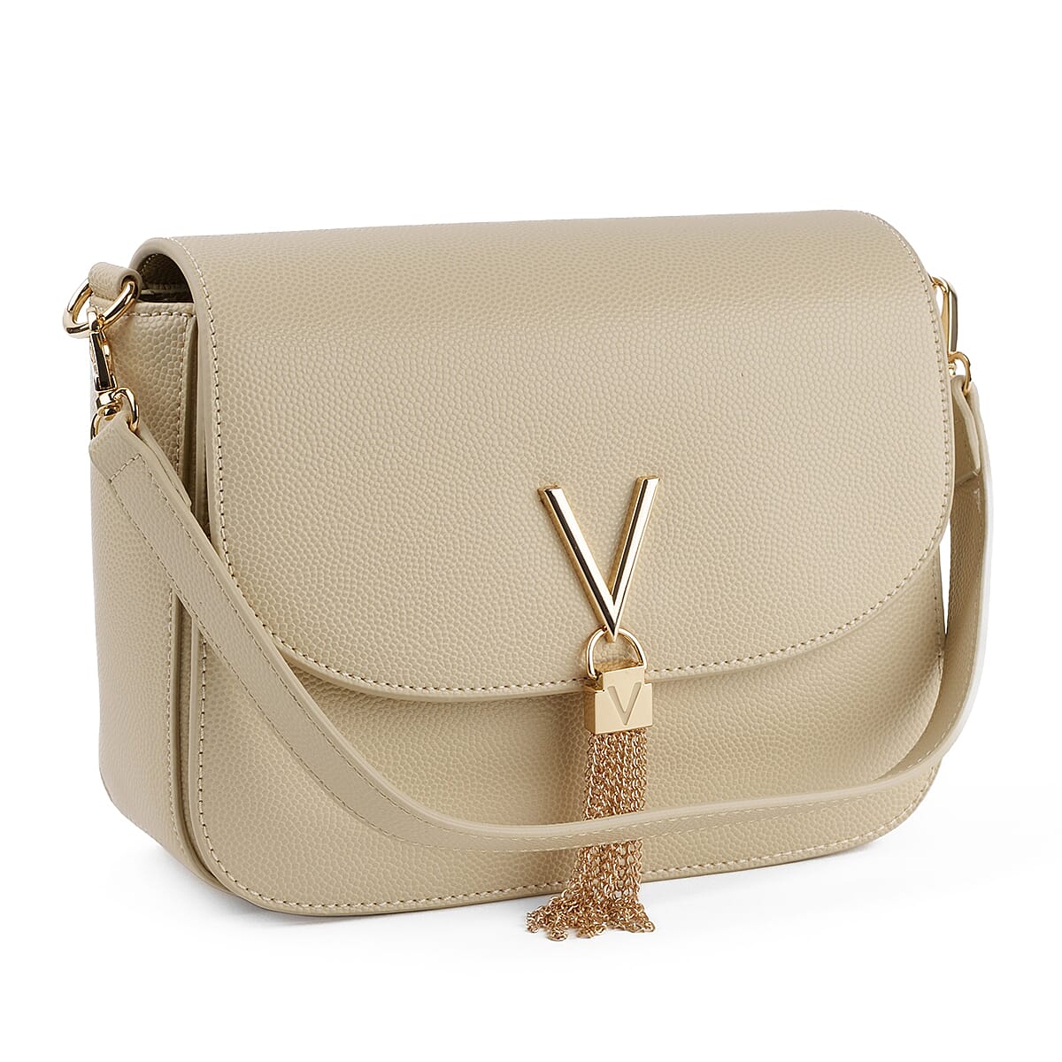 Mario Valentino Chain Shoulder Bag - Cream