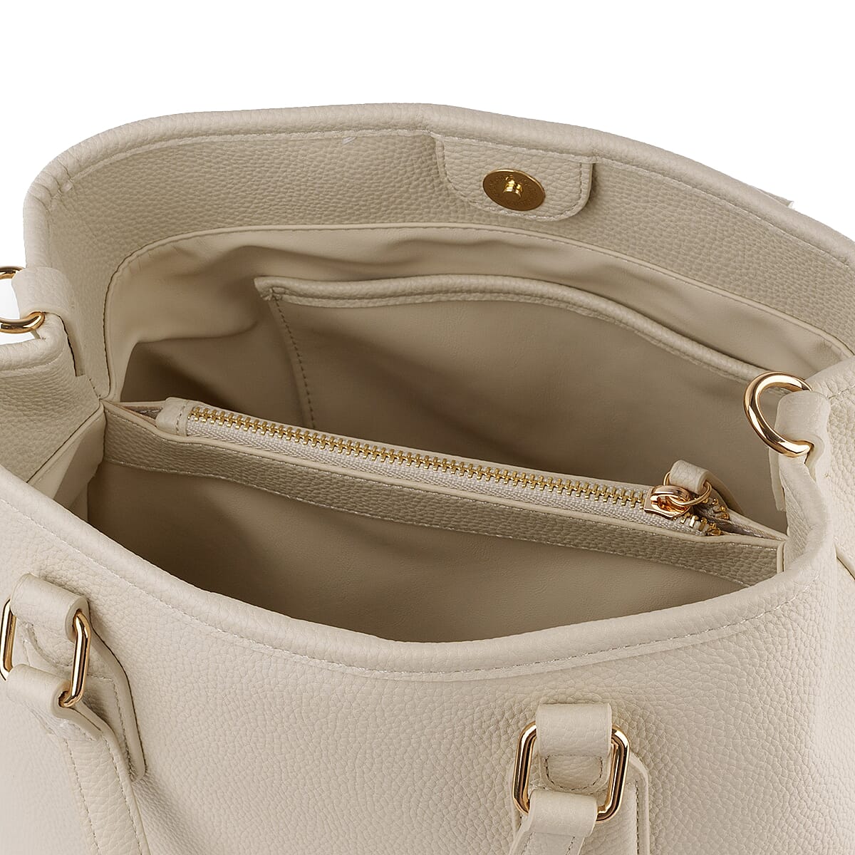 Mario Valentino Chain Shoulder Bag - Cream