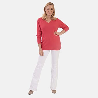 https://tjcuk.sirv.com/Products/85/5/8555437/Pure-And-Natural-Super-Soft-V-Neck-Jumper-Size-10-Coral_8555437_1.jpg?w=342&h=342